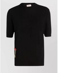 Lanvin - Wool Ribbed-Collar T-Shirt - Lyst