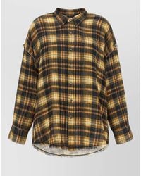 R13 - Oversized Plaid Shirt Distressed Hem - Lyst
