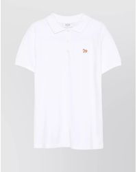 Maison Kitsuné - Cotton Short-Sleeve Polo Shirt - Lyst