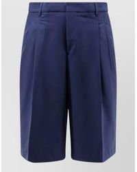 Ami Paris - Virgin Wool Tailored Shorts - Lyst