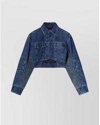 Off-White c/o Virgil Abloh Transparent Cropped Biker Jacket