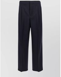 Ami Paris - Virgin Wool Pleated Wide-Leg Trousers - Lyst