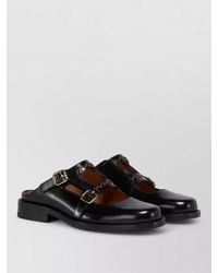 Marni - Polished Leather Loafers Flat Sole Round Toe - Lyst