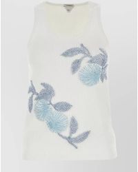 Bottega Veneta - Ribbed Slim-Fit Embroidered Tank Top - Lyst