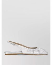 Ash - Leather Slingback Ballerina Shoes Metallic Finish - Lyst