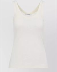 Lemaire - Ribbed Cotton Sleeveless Tank Top - Lyst