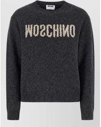 Moschino - Crew Neck Knit Top Long Sleeves Ribbed - Lyst
