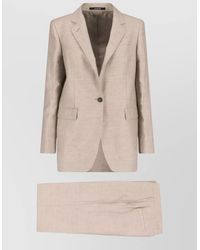Tagliatore - Linen Blend Single-Breasted Trouser Suit - Lyst
