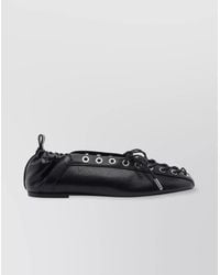 Ganni - Lace-Up Ballerina Shoes - Lyst