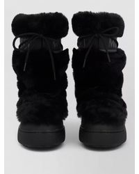 Moon Boot - Ltrack High Faux Fur Trim Boots - Lyst