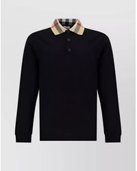 Burberry - Cotton Slim-Fit Long-Sleeve Piqué Polo Shirt - Lyst