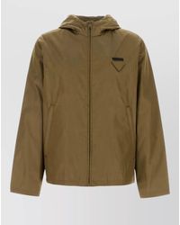 Prada - Renylon Hooded Jacket Long Sleeves Pocket - Lyst