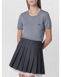 Vivienne Westwood - Cashmere Cotton Ribbed Short-Sleeve Top - Lyst