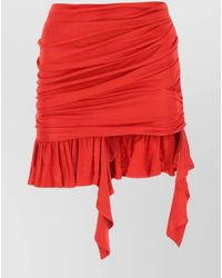 ANDREADAMO - Viscose Asymmetric Mini Skirt - Lyst