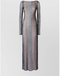 Missoni - Handcrafted Knit Midi Dress With Long Sleeves - Lyst