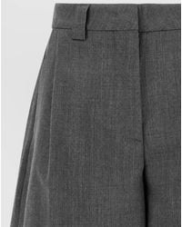 Thelatest - High-Rise Wide-Leg Bermuda Shorts - Lyst