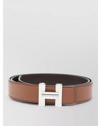 Hogan - Leather Belt Adjustable Size Smooth Finish - Lyst