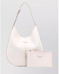 Tod's - Shoulder Bag With Adjustable Strap And Seam Detailing - Lyst