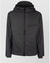 Emporio Armani - Hooded Jackets With Long Sleeves And Side Pockets - Lyst