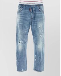 DSquared² - Denim Kawaii Jeans Distressed Elastic Waistband - Lyst