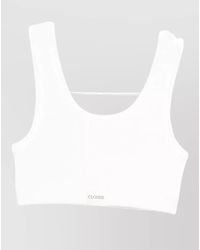 Closed - Cotton Bralette Top Cropped Scoop Neckline - Lyst