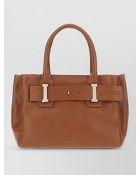 Iceberg - Leather Shoulder Bag Structured Shape Top Handles - Lyst