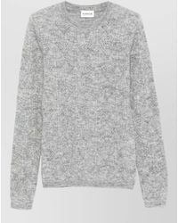P.A.R.O.S.H. - Crew Neck Long Sleeve Textured Knit Top - Lyst