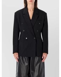 Frankie Shop - Pinstripe Double-Breasted Blazer - Lyst