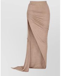 Rick Owens - Asymmetric Long Skirt With Slit - Lyst