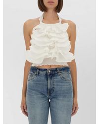 THE GARMENT - Cyprus Layer Cropped Halter Ruffle Top - Lyst