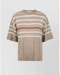 Brunello Cucinelli - Cashmere Blend Short Sleeve Sweater - Lyst