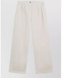 Prada - Tailored Pants Belt Loops Back Pockets Pleats - Lyst