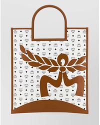 MCM - Xl Aren Leather Shopping Bag - Lyst