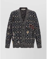 Wales Bonner - Diamond Pattern Cardigan Patch Detail - Lyst