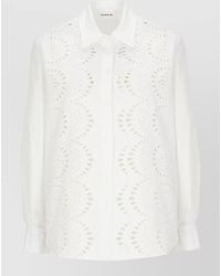 P.A.R.O.S.H. - Cotton Lace-Detail Shirt - Lyst