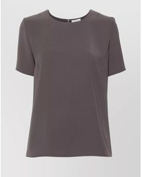 P.A.R.O.S.H. - Casual Crepe Texture Top With Keyhole Detail - Lyst