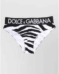 Dolce & Gabbana - Zebra Print Bikini Briefs - Lyst