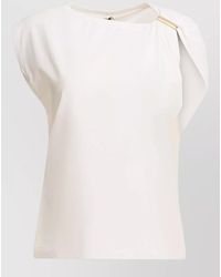 Pinko - Asymmetric Draped Sleeveless Top - Lyst