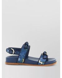 Alexandre Birman - Leather Grosgrain Raffia Sport Sandals - Lyst