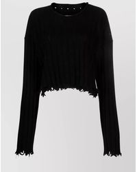 Uma Wang - Cashmere Cropped Crewneck Jumper - Lyst