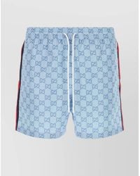 Gucci - Striped Swim Shorts Elastic Waistband - Lyst
