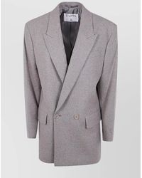 Filippa K - Flannel Blazer Double-Breasted Jacket - Lyst