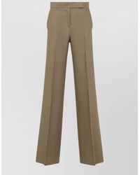 Max Mara - Linen Pleated Wide-Leg Trousers - Lyst