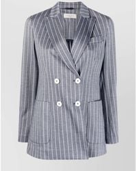 Circolo 1901 - Cotton Pinstripe Double-Breasted Blazer - Lyst