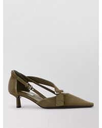 Prada - Canvas Pumps Pointed Toe Kitten Heel Straps - Lyst