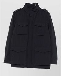 Herno - Parka Jacket High Collar Epaulettes Pockets - Lyst