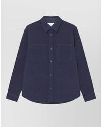 Les Deux - Collared Nylon And Silk Long Sleeve Jacket - Lyst
