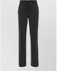 Moschino - Embroidered Virgin Wool Suit Trousers - Lyst