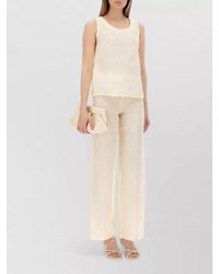 120% Lino - Linen Scoop Neck Sleeveless Top - Lyst