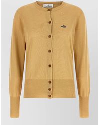 Vivienne Westwood - Bea Knit Cardigan Long Sleeves Ribbed Trims - Lyst